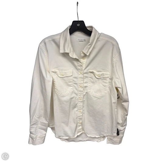 Top Long Sleeve By Good American In White, Size: M