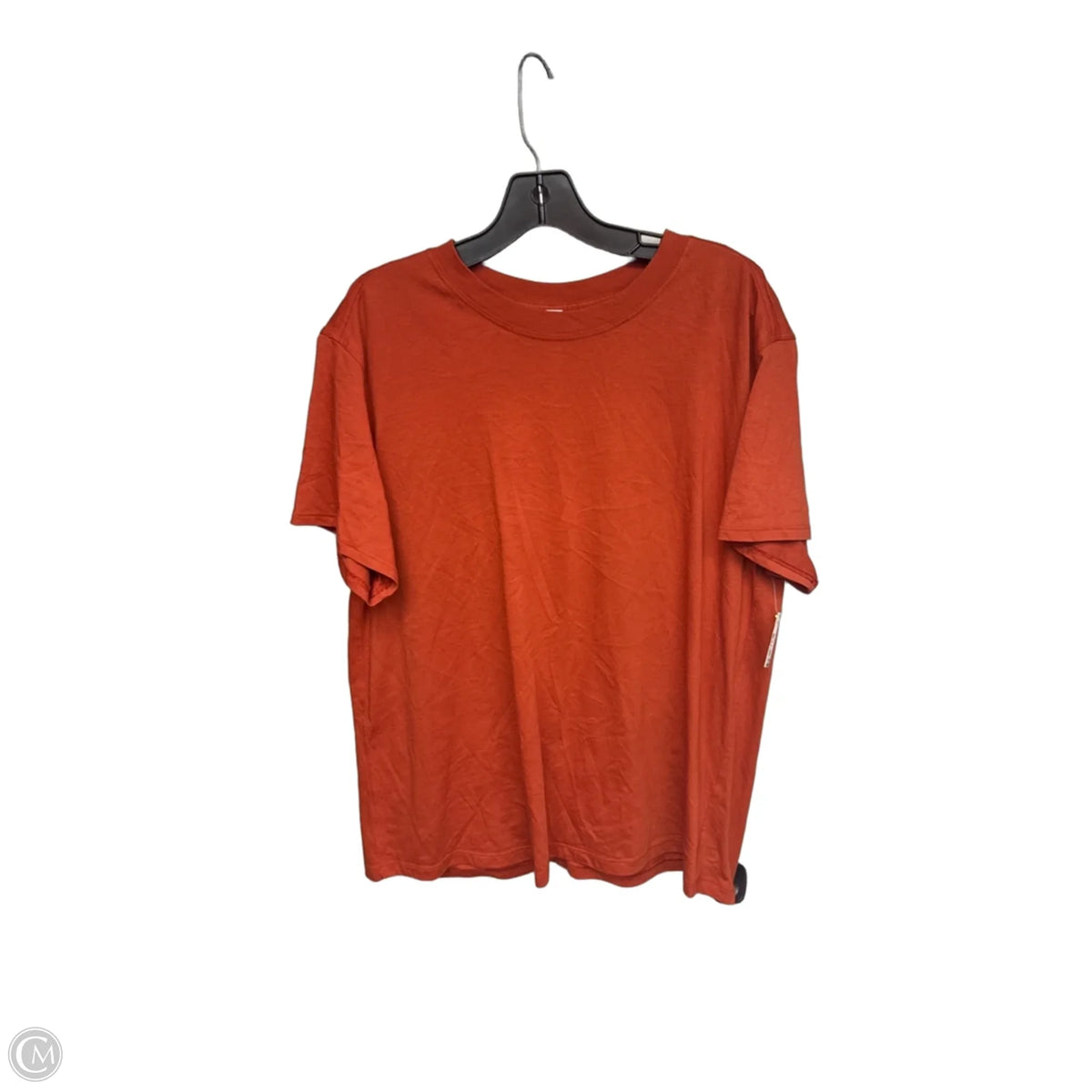 Athletic Top Short Sleeve By Lululemon In Orange, Size: 8