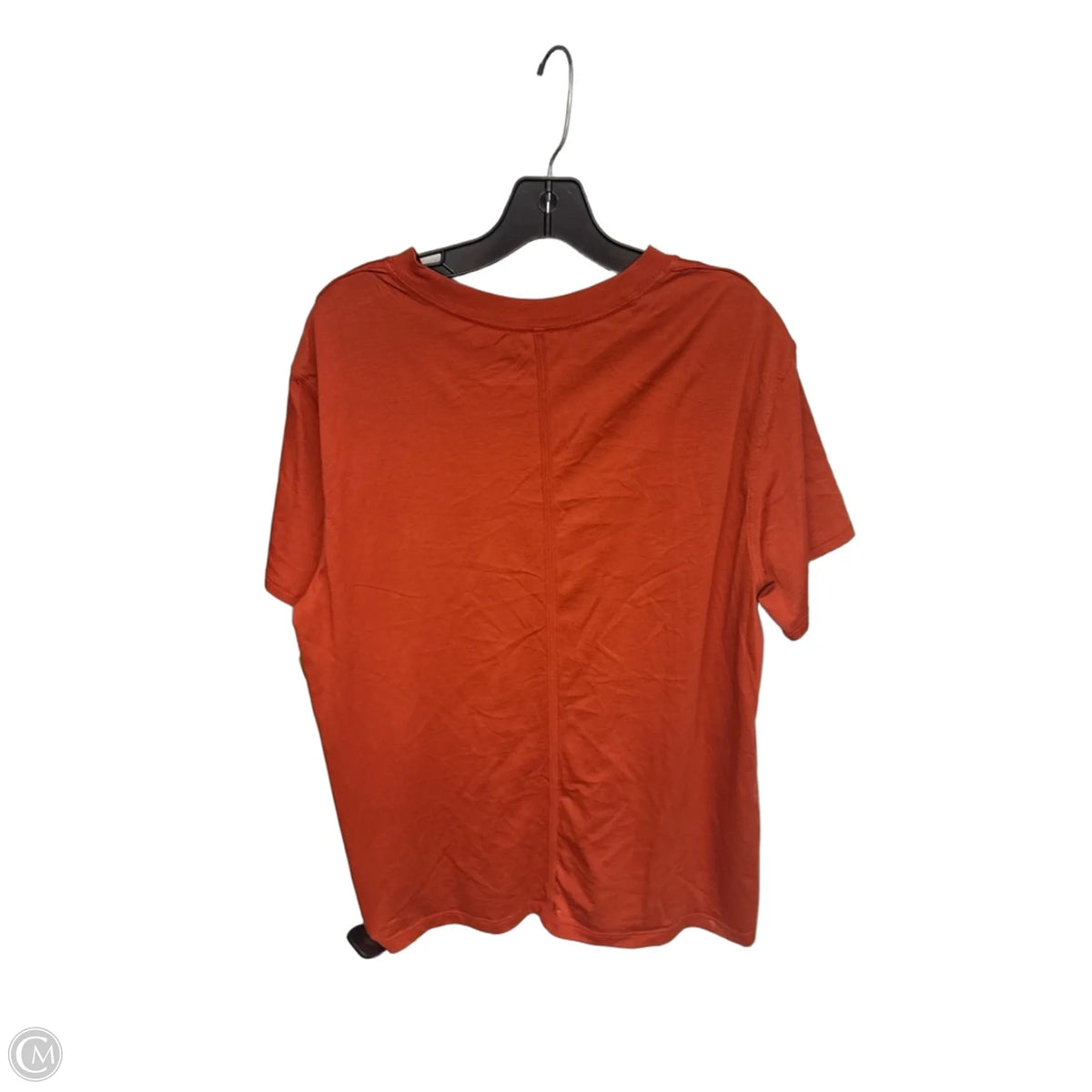Athletic Top Short Sleeve By Lululemon In Orange, Size: 8