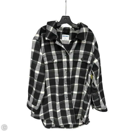 Jacket Shirt By Old Navy In Black & White, Size: Xl