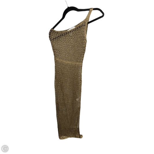 Dress Luxury Designer By Amiani In Gold, Size: S