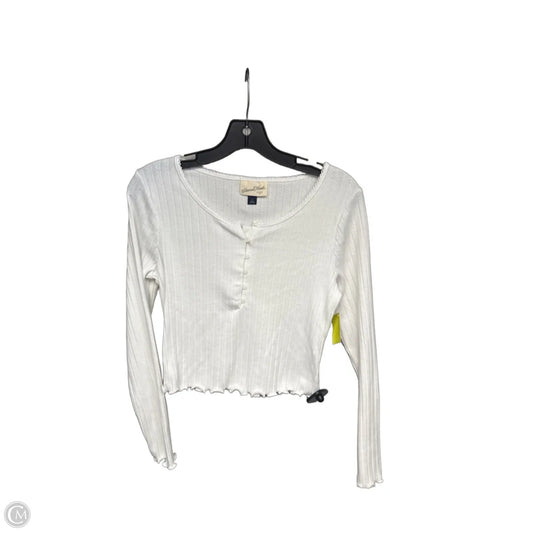 Top Long Sleeve By Universal Thread In White, Size: S