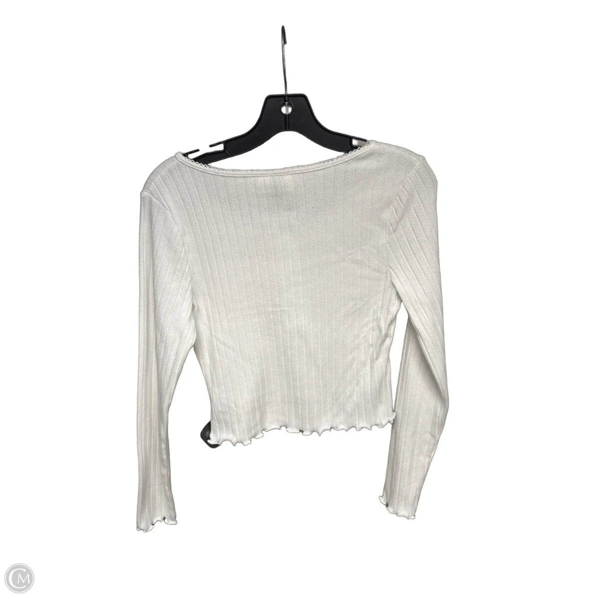 Top Long Sleeve By Universal Thread In White, Size: S