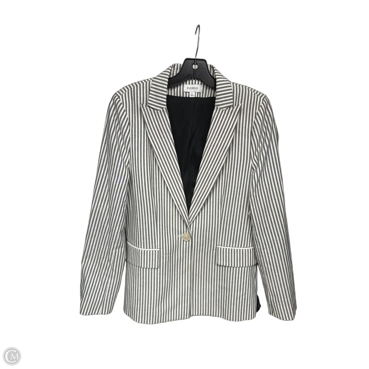 Blazer By Evereve In Grey & White, Size: L