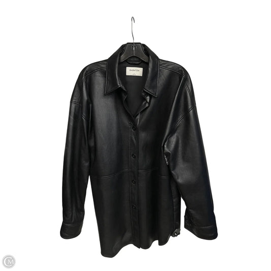 Jacket Leather By Babaton In Black, Size: L