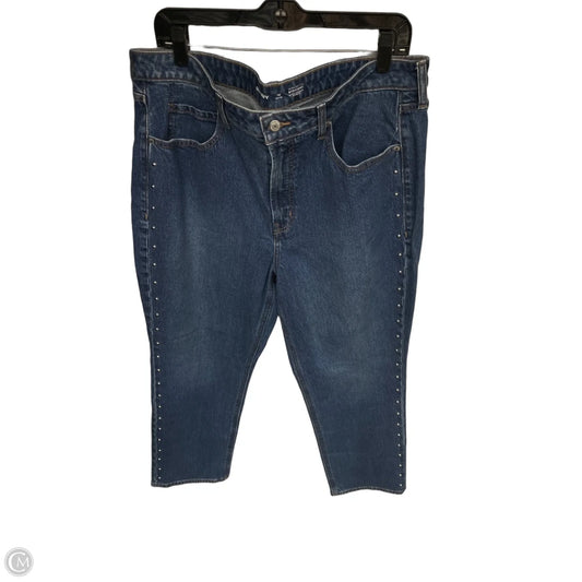 Jeans Straight By Old Navy In Blue Denim, Size: 16