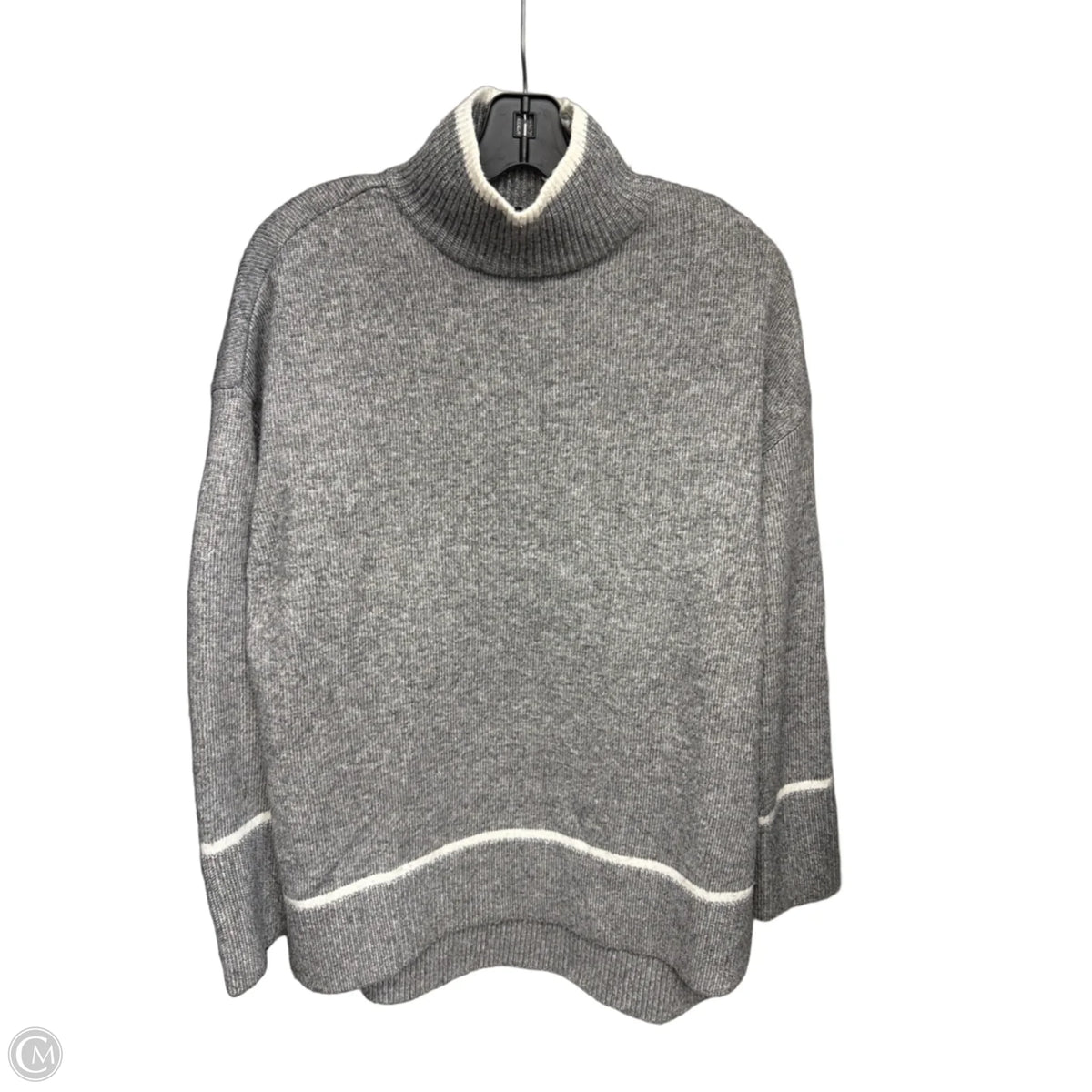 Sweater By Express In Grey & White, Size: S