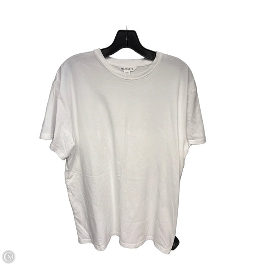 Athletic Top Short Sleeve By Athleta In White, Size: M
