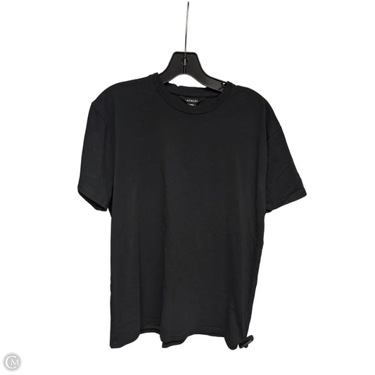 Athletic Top Short Sleeve By Athleta In Black, Size: M