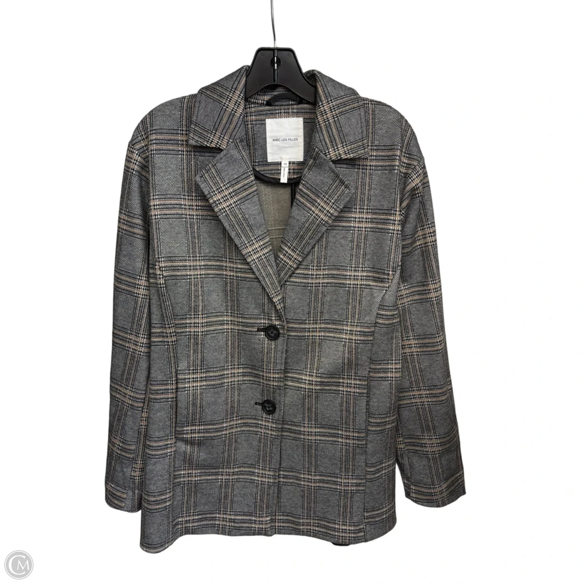 Blazer By Avec Les Filles In Grey & Tan, Size: Xs