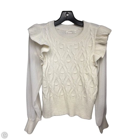 Top Long Sleeve By Anthropologie In Cream, Size: Xs