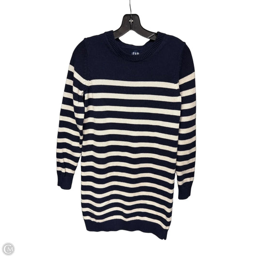 Dress Sweater By Gap In Blue & White, Size: Xs