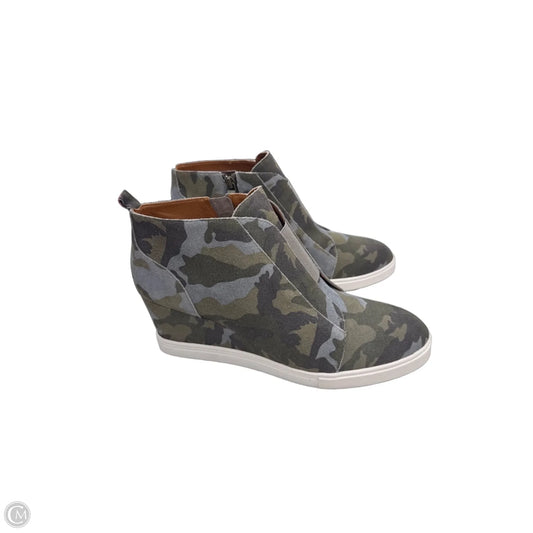 Shoes Heels Wedge By Linea Paolo In Camouflage Print, Size: 12