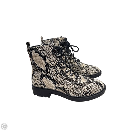 Boots Combat By Linea Paolo In Snakeskin Print, Size: 9