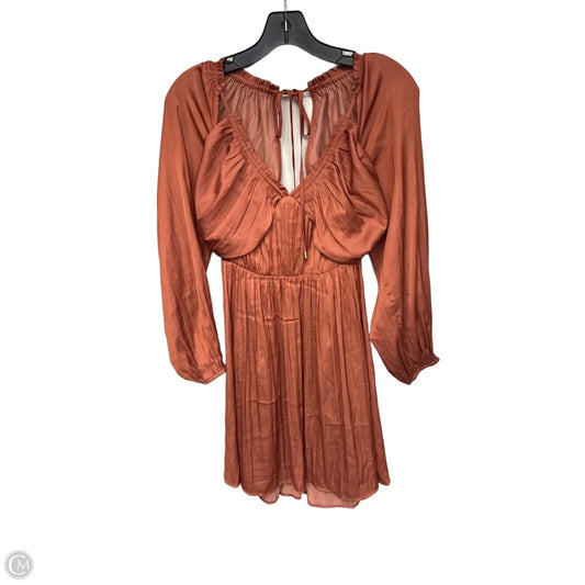 Dress Casual Midi By Anthropologie In Orange, Size: Xs