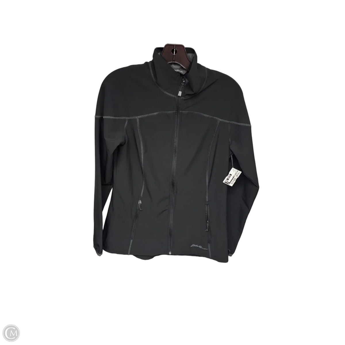 Athletic Jacket By Eddie Bauer In Black, Size: S