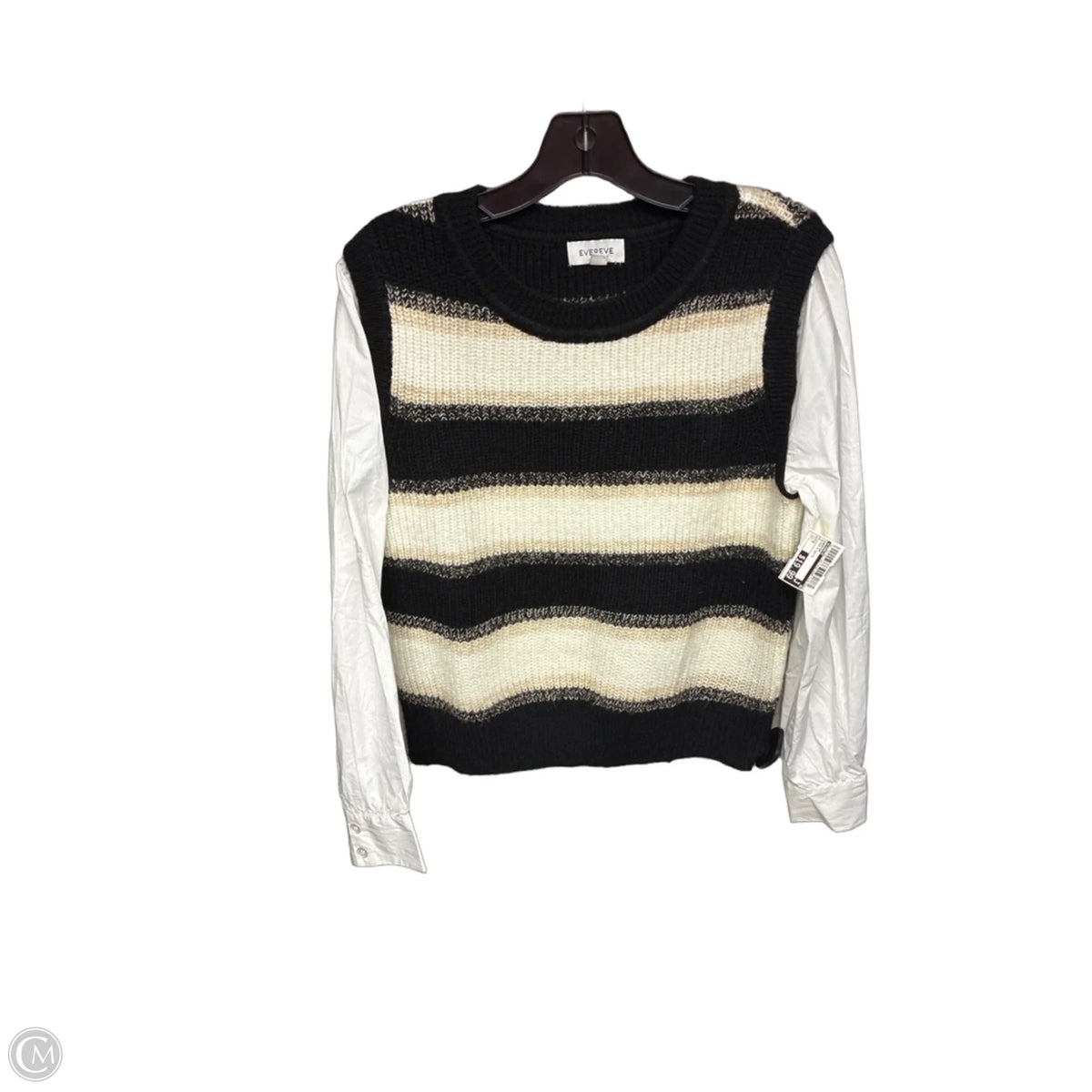 Sweater By Evereve In Black & White, Size: S