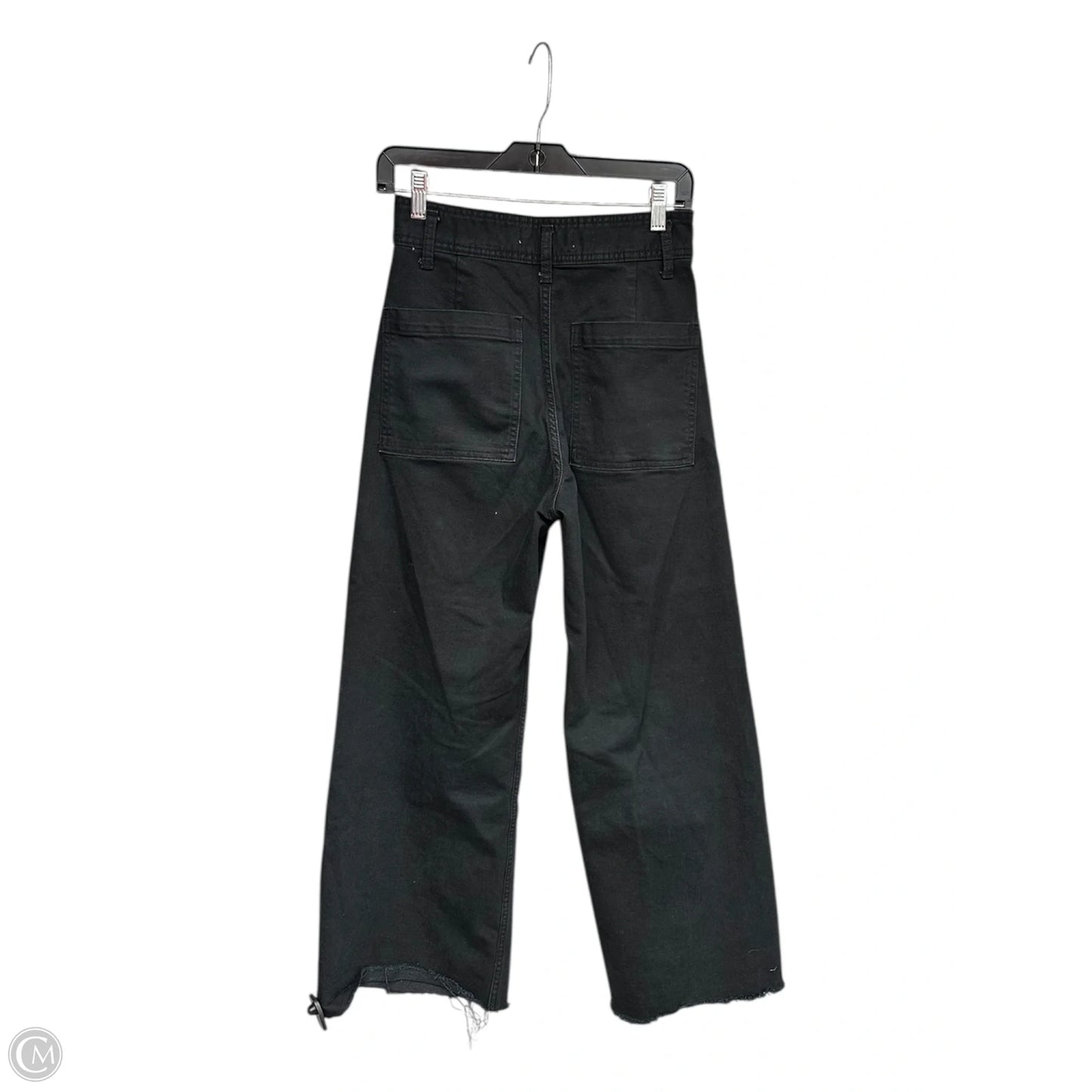 Jeans Wide Leg By Zara In Black, Size: 6