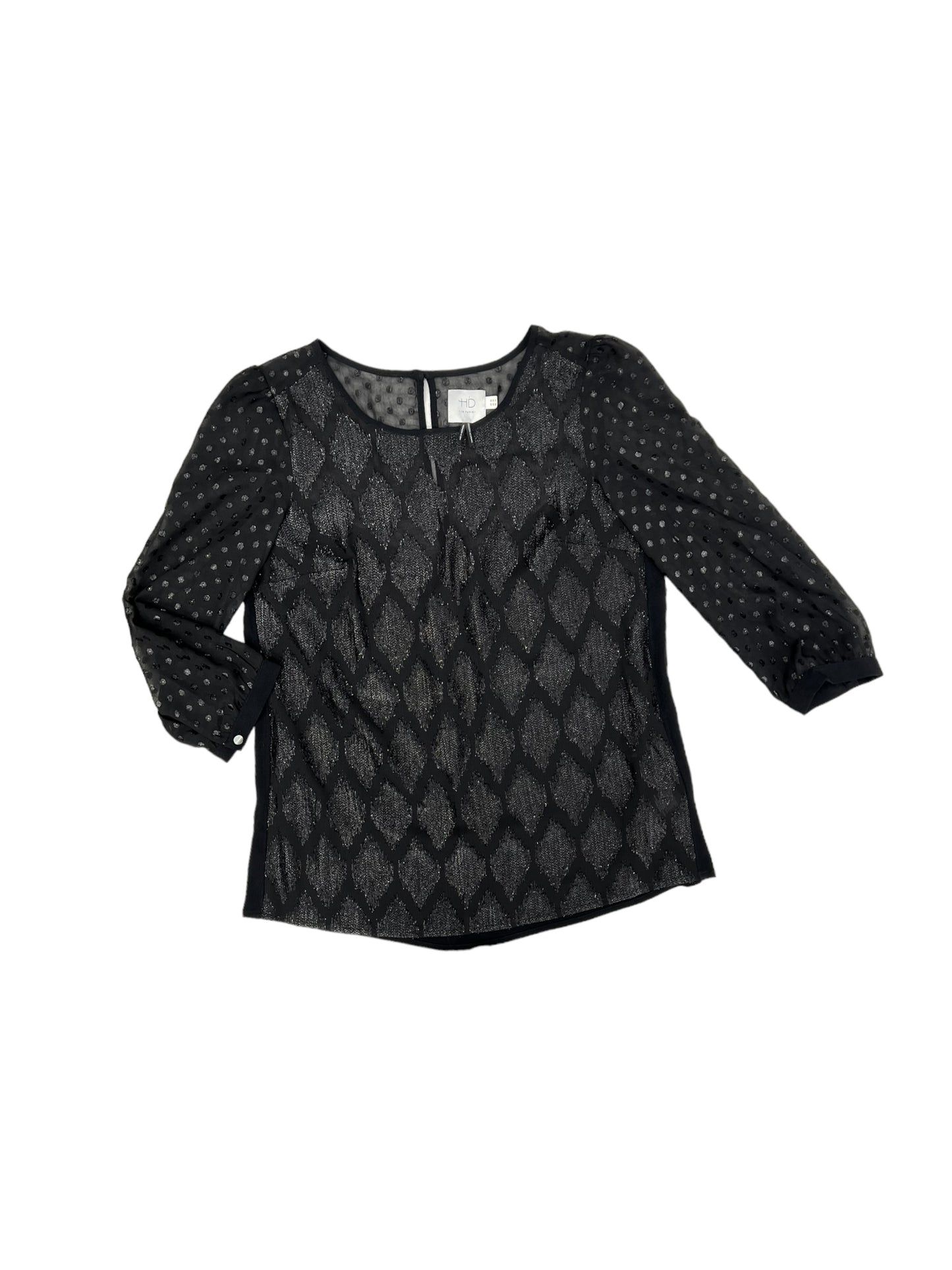 Black Top 3/4 Sleeve Hd In Paris, Size 2