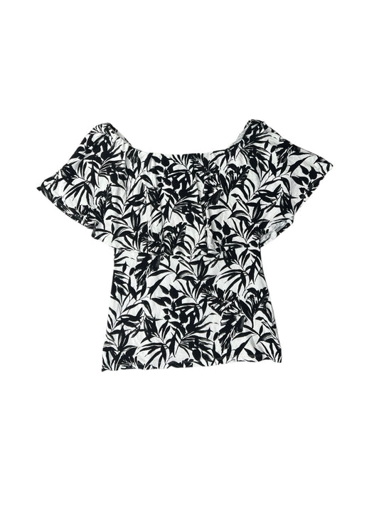 Black & White Top Short Sleeve White House Black Market, Size Xs