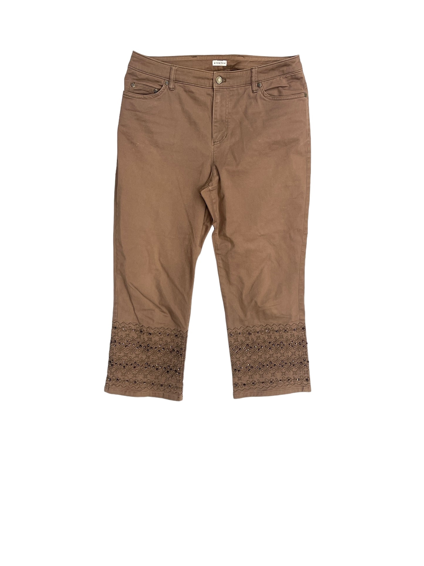 Brown Capris Jones New York, Size 8