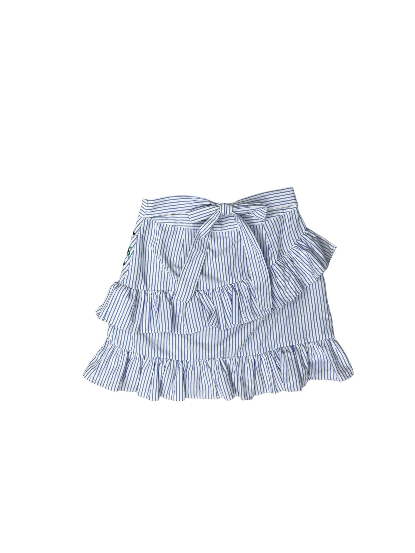 Skirt Mini & Short By RUNWAY In Blue & White, Size: S