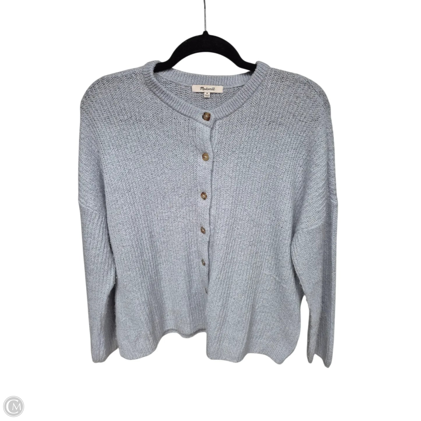 Sweater Cardigan By Madewell In Blue, Size: M