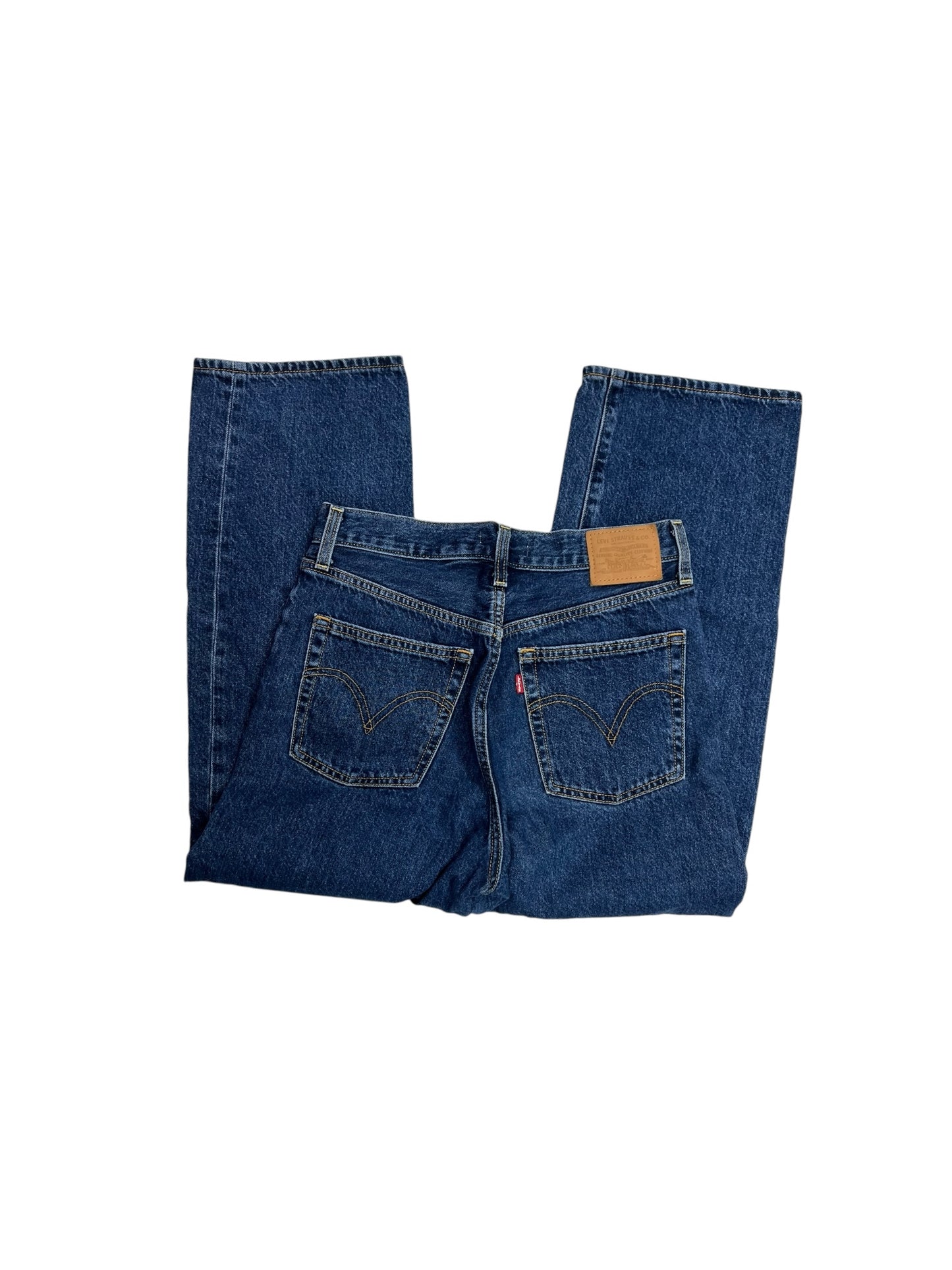 Jeans Straight By Levis In Blue Denim, Size: 8