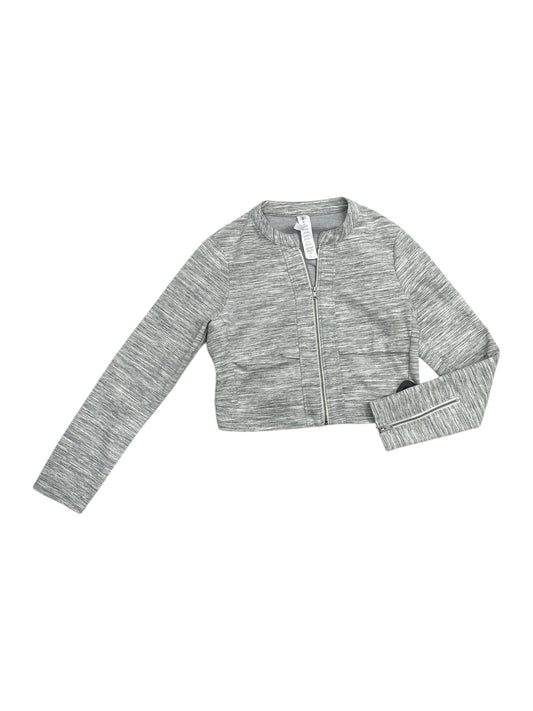 Athletic Jacket By Fabletics In Grey, Size: L