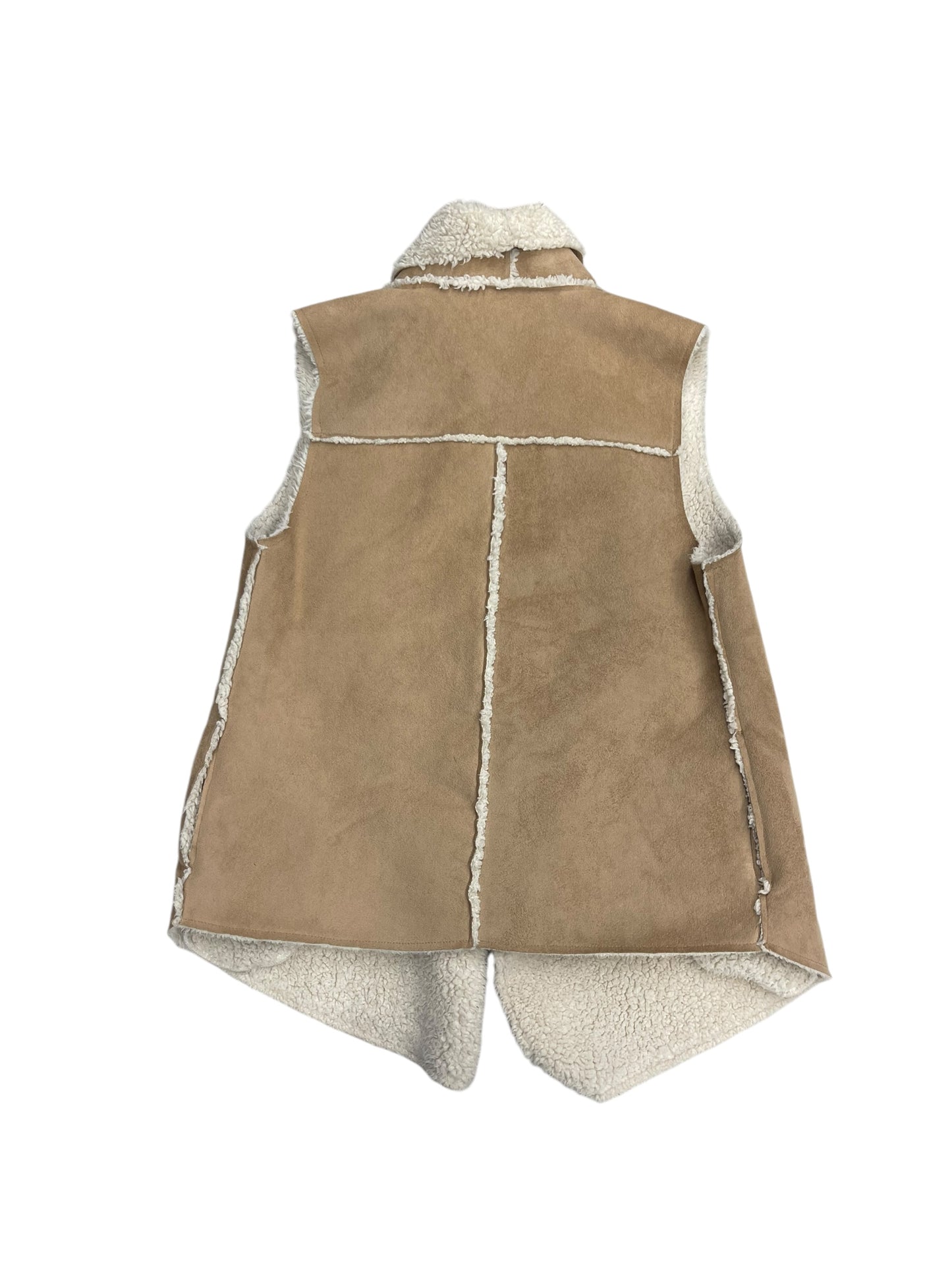 Vest Faux Fur & Sherpa By Dylan In Brown, Size: Xs