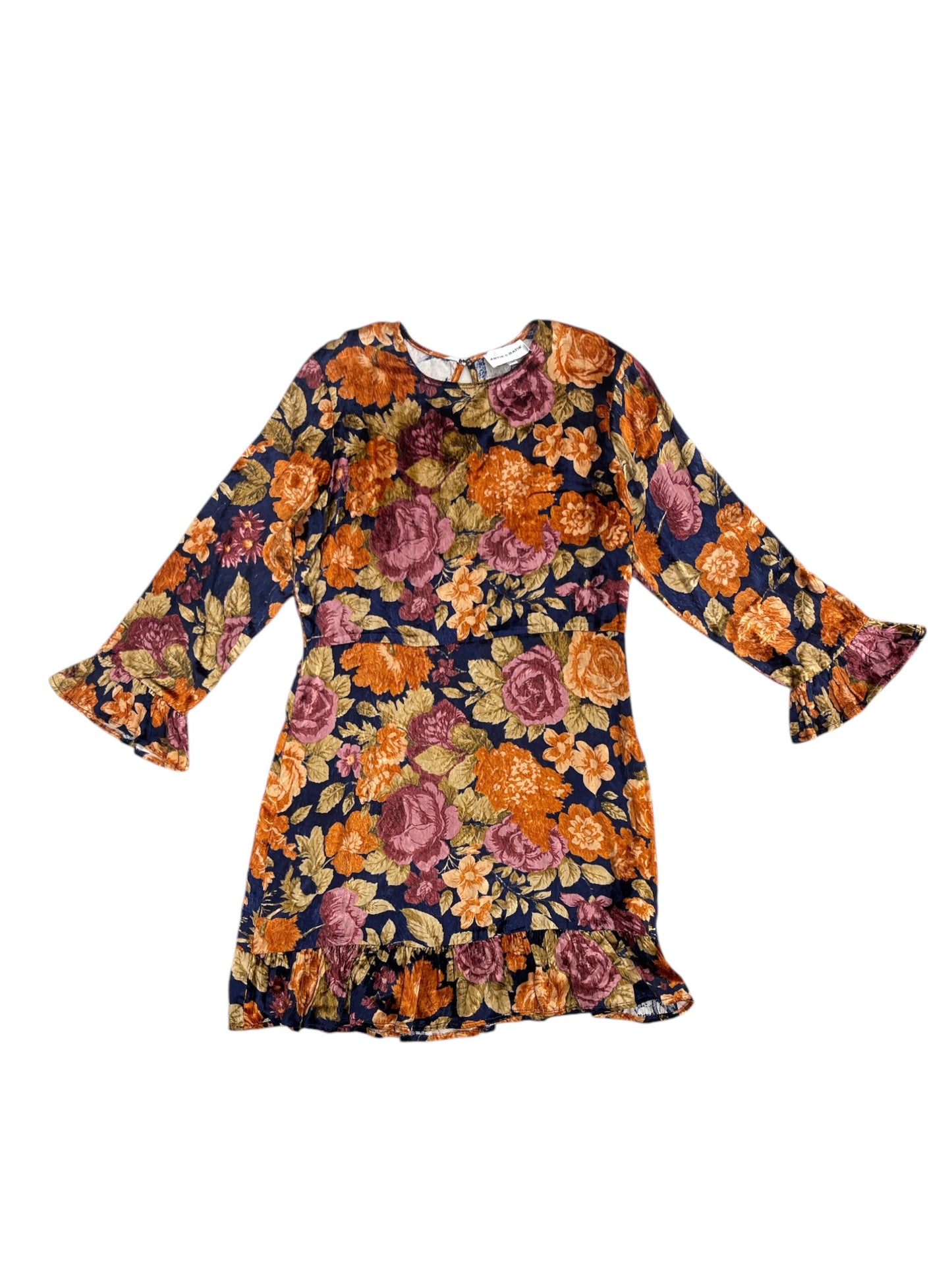 Dress Party Midi By Antik Batik In Orange & Pink, Size: L