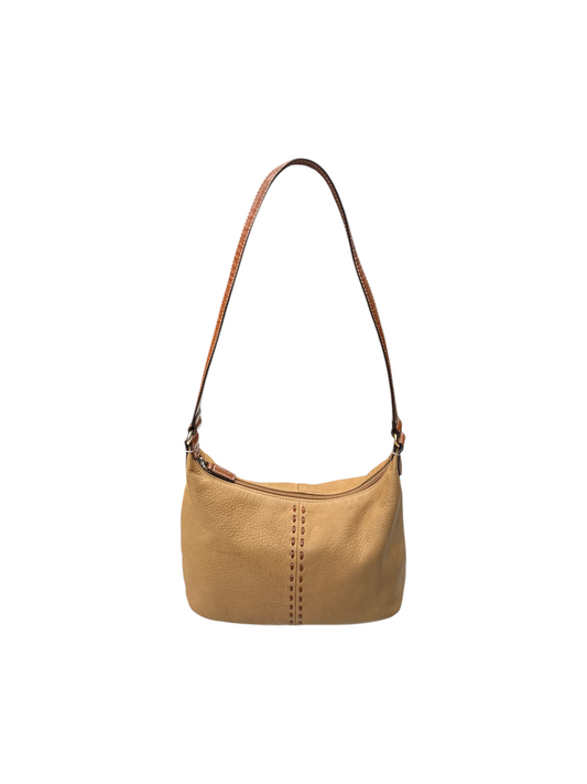 Handbag Leather By Fossil, Size: Medium