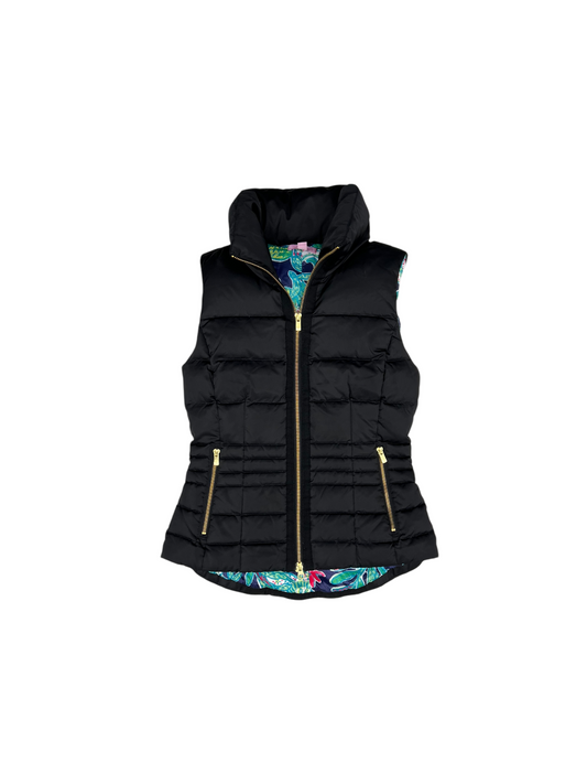 Vest Puffer & Quilted By Lilly Pulitzer In Black, Size: S