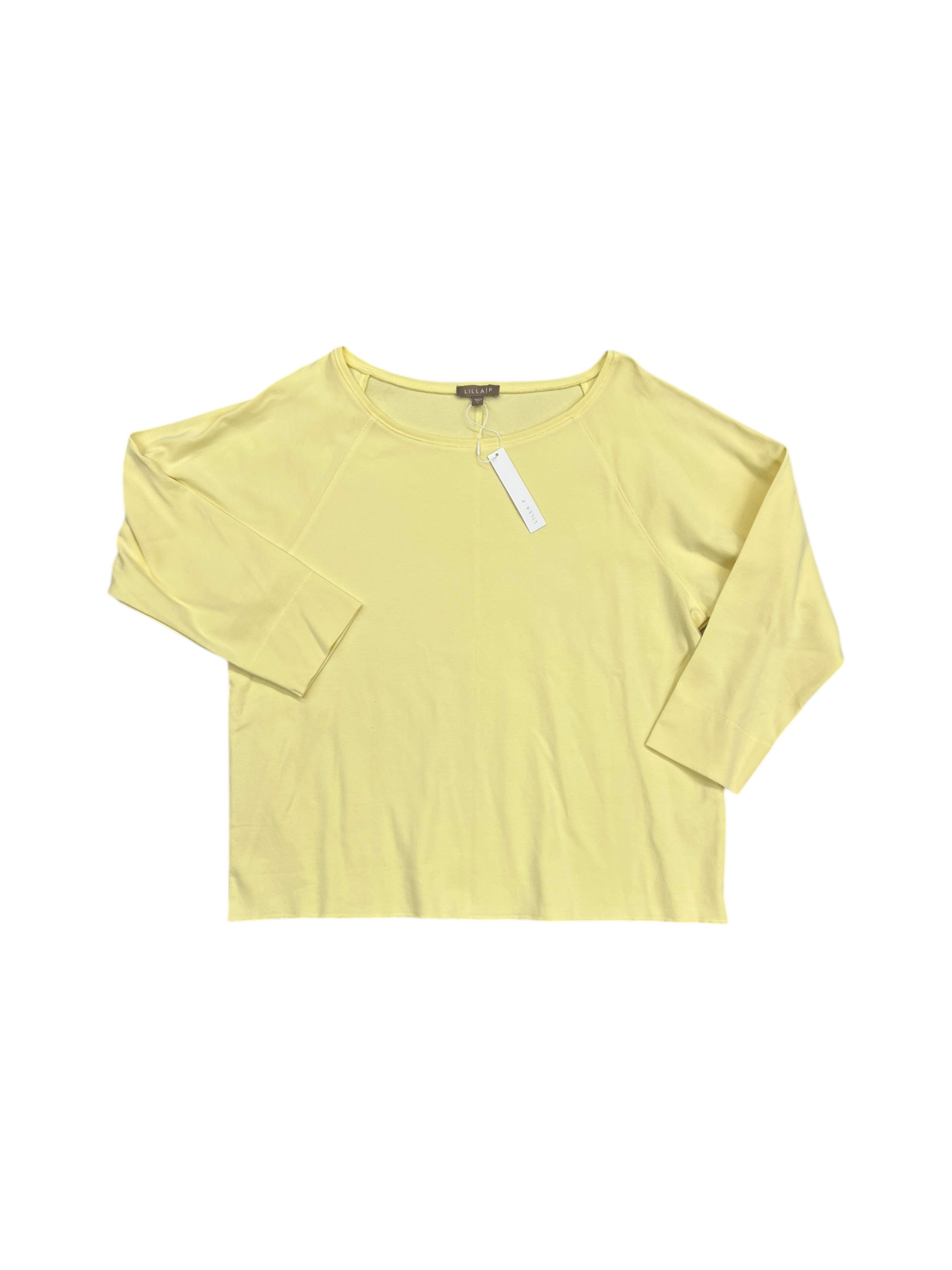 Top Long Sleeve By Lilla P In Yellow, Size: L