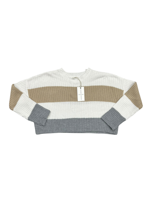 Sweater By MOON & MADISON In Cream & Grey, Size: S