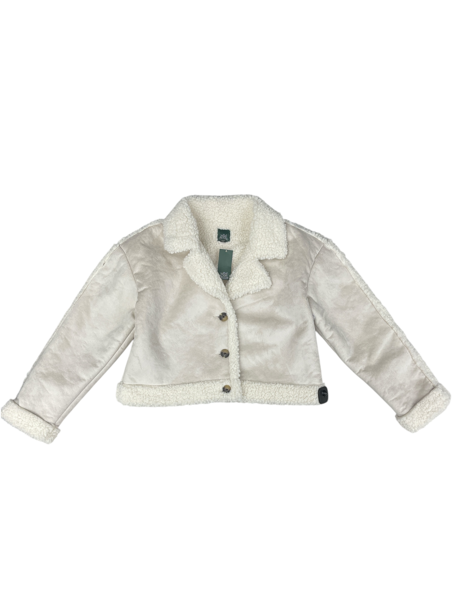 Coat Faux Fur & Sherpa By Wild Fable In Cream, Size: Xl