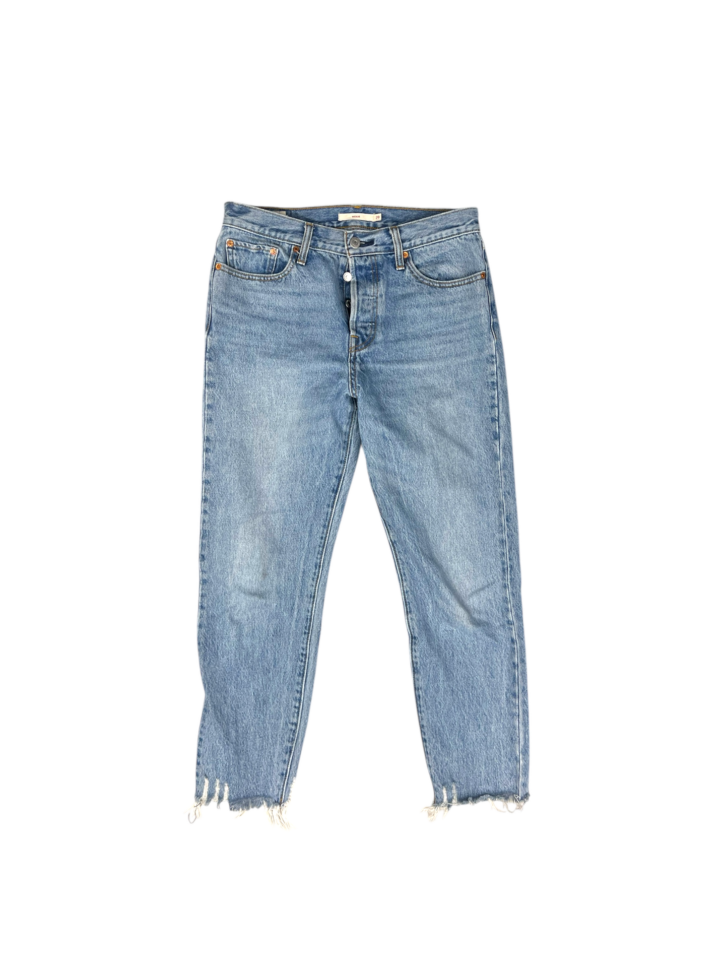 Jeans Straight By Levis In Blue Denim, Size: 8