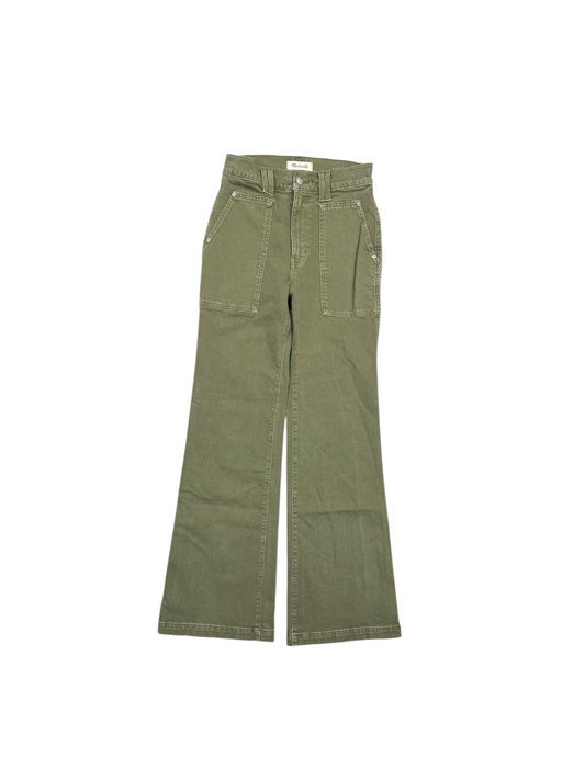 Jeans Flared By Madewell In Green, Size: 2