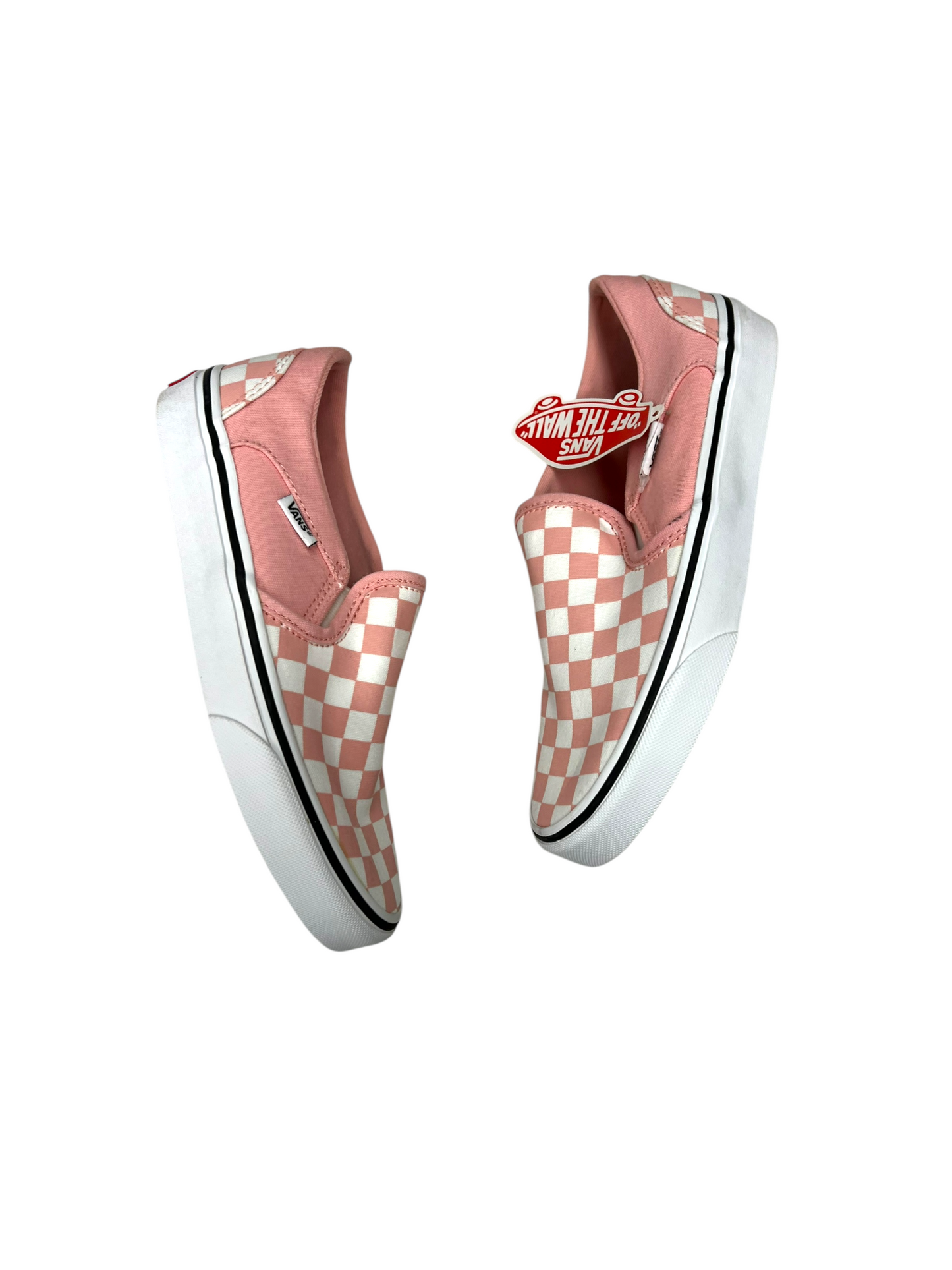 Shoes Sneakers By Vans In Pink & White, Size: 6.5