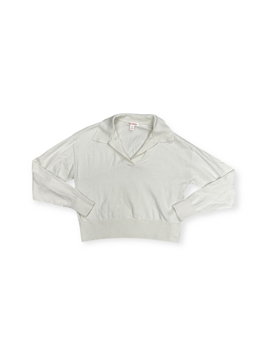 Top Long Sleeve By Joe Fresh In White, Size: M