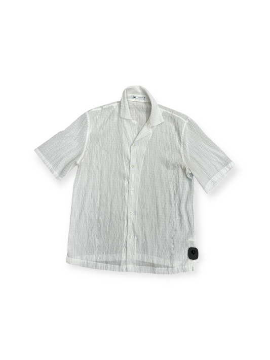 Top Short Sleeve By Zara In White, Size: M