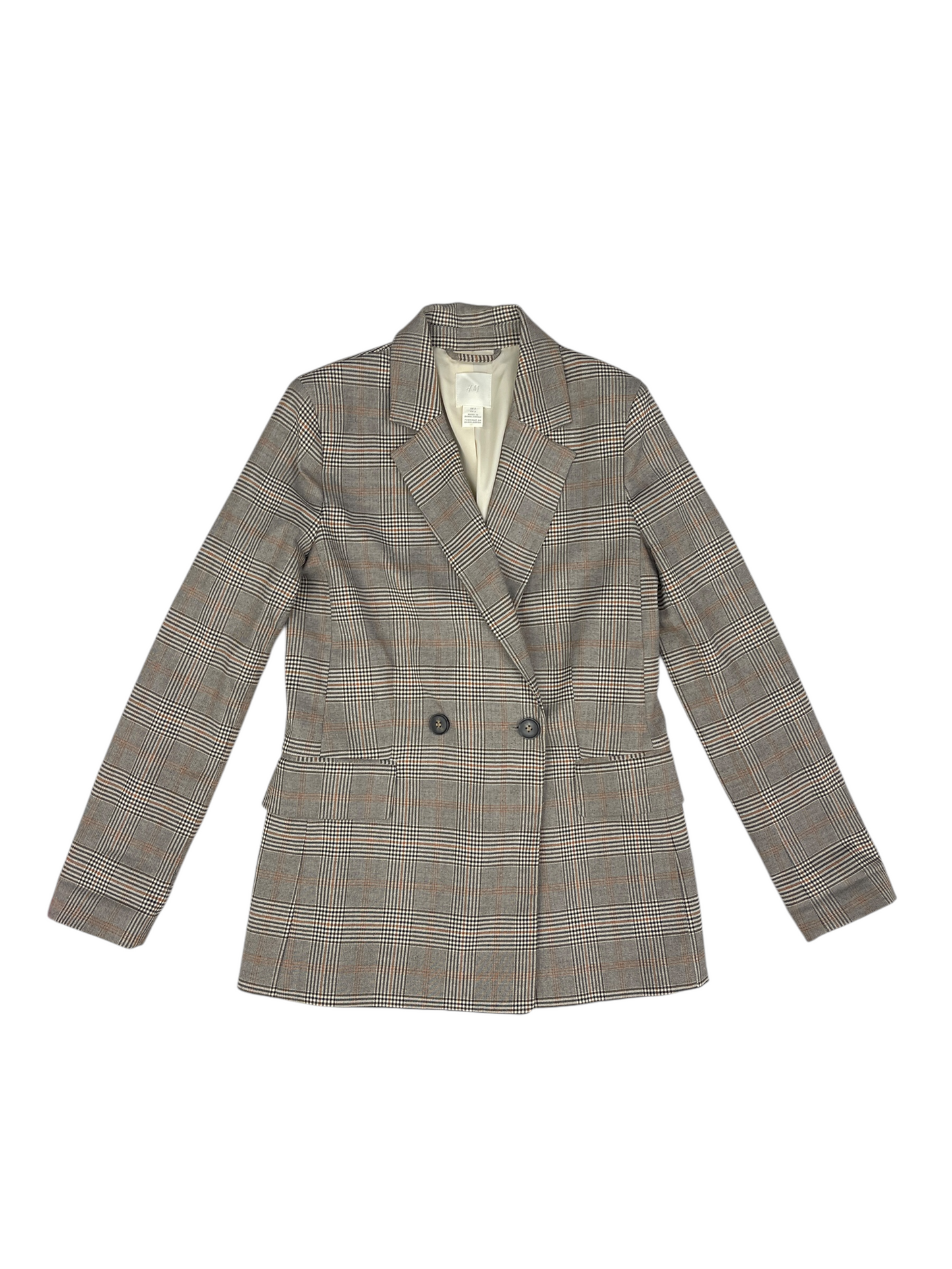 Blazer By H&m In Plaid Pattern, Size: 2