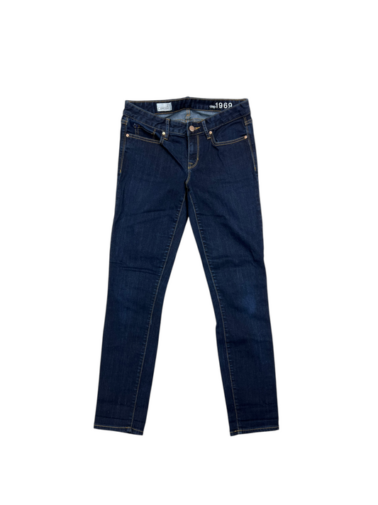 Jeans Skinny By Gap In Blue Denim, Size: 4