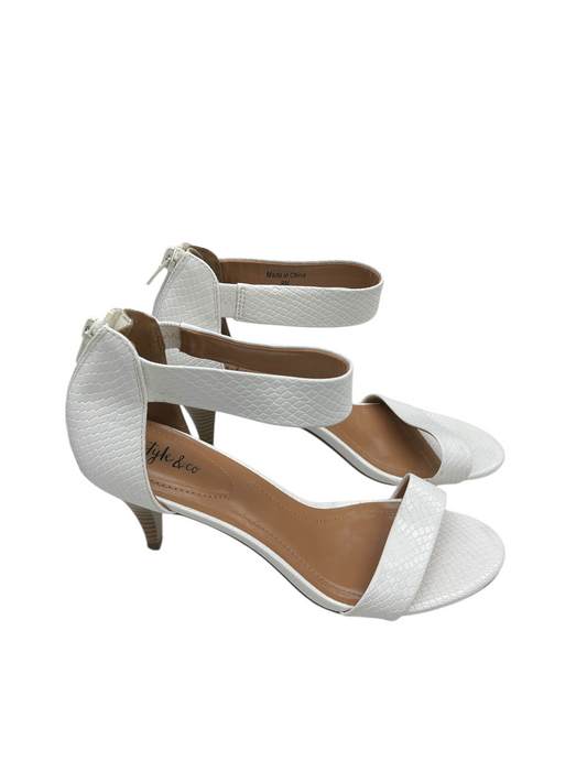 Shoes Heels Kitten By Style And Company In White, Size: 9