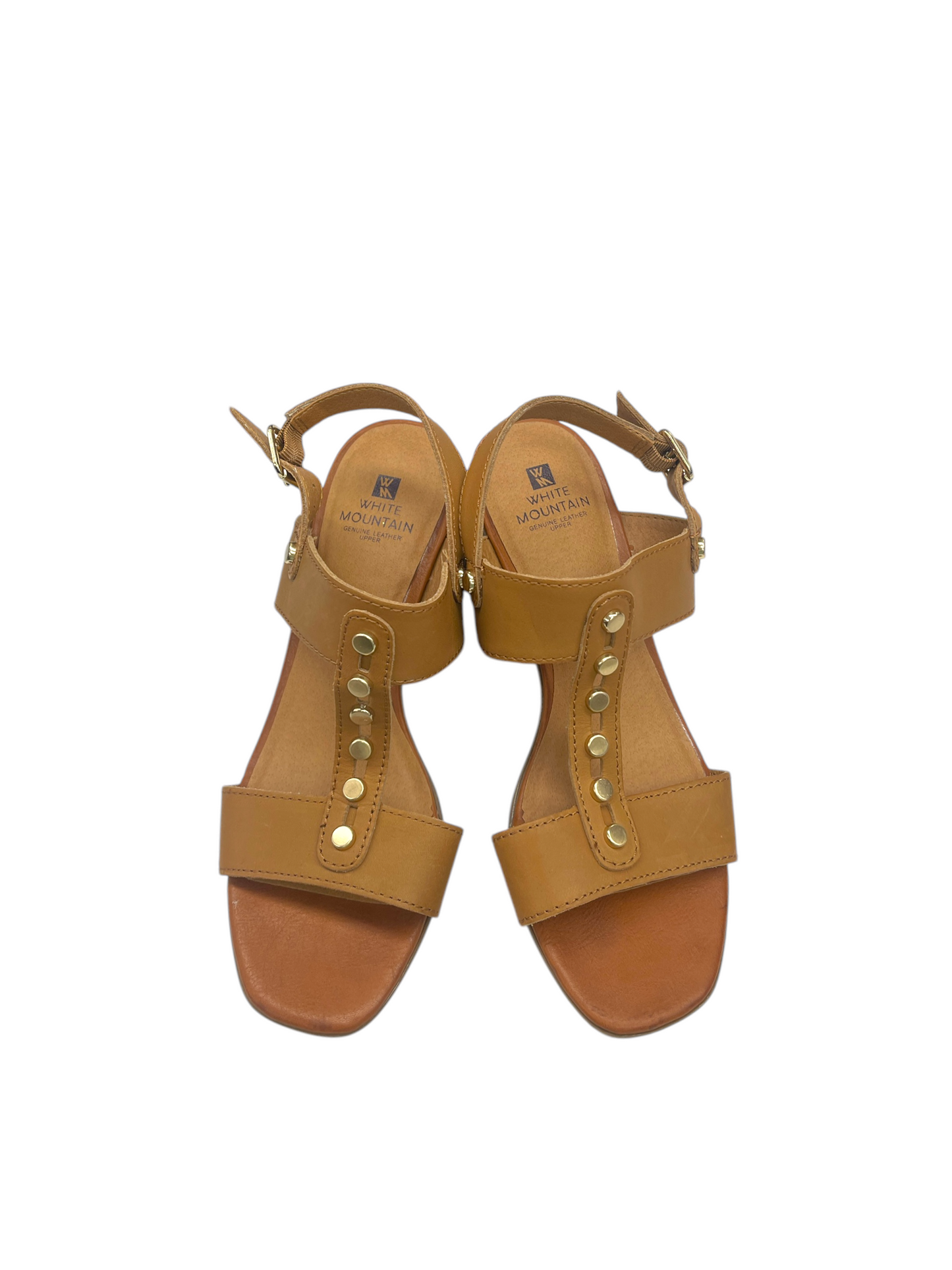 Sandals Heels Block By White Mountain In Brown, Size: 7.5