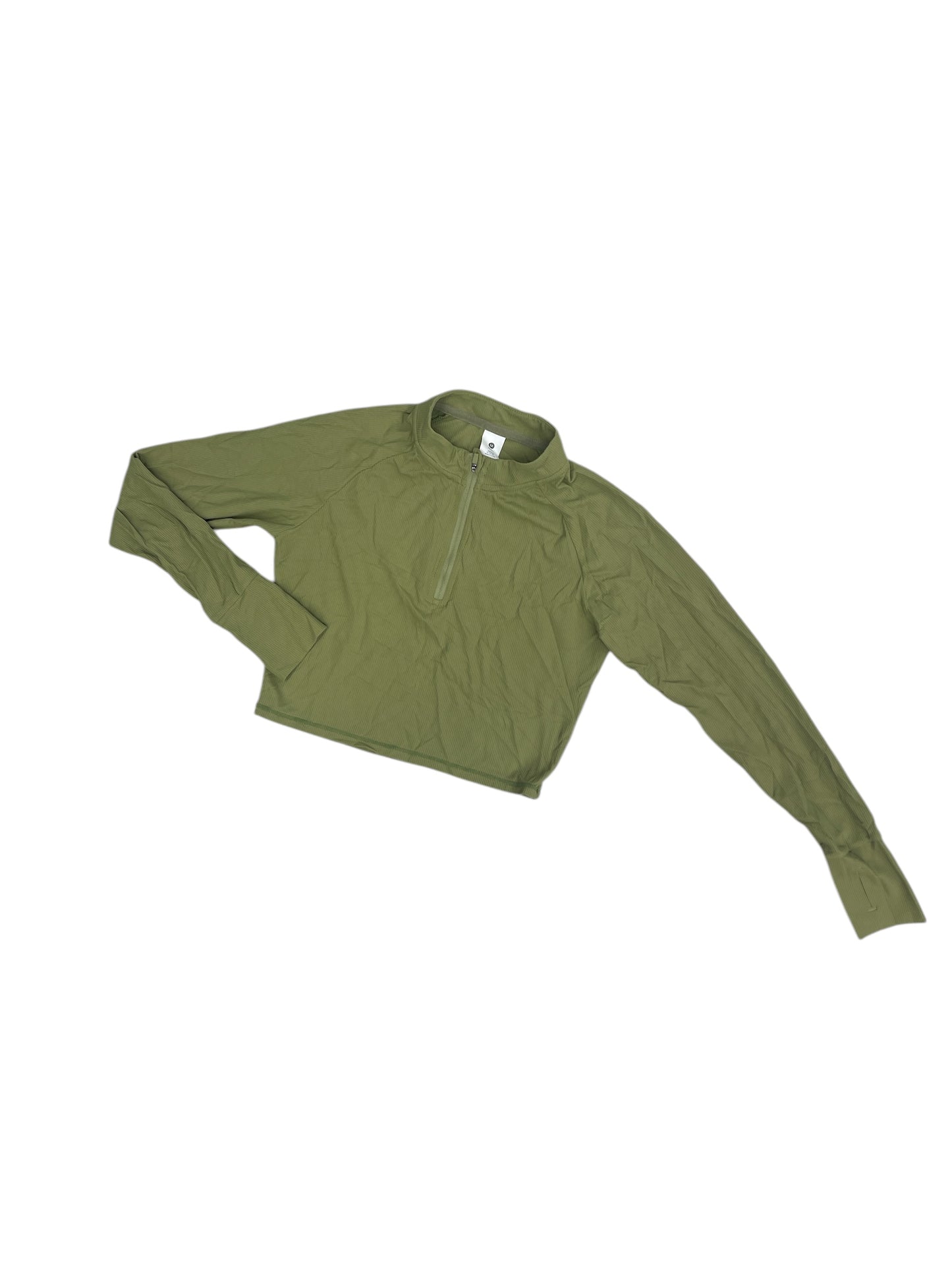 Athletic Top Long Sleeve Collar By Clothes Mentor In Green, Size: M