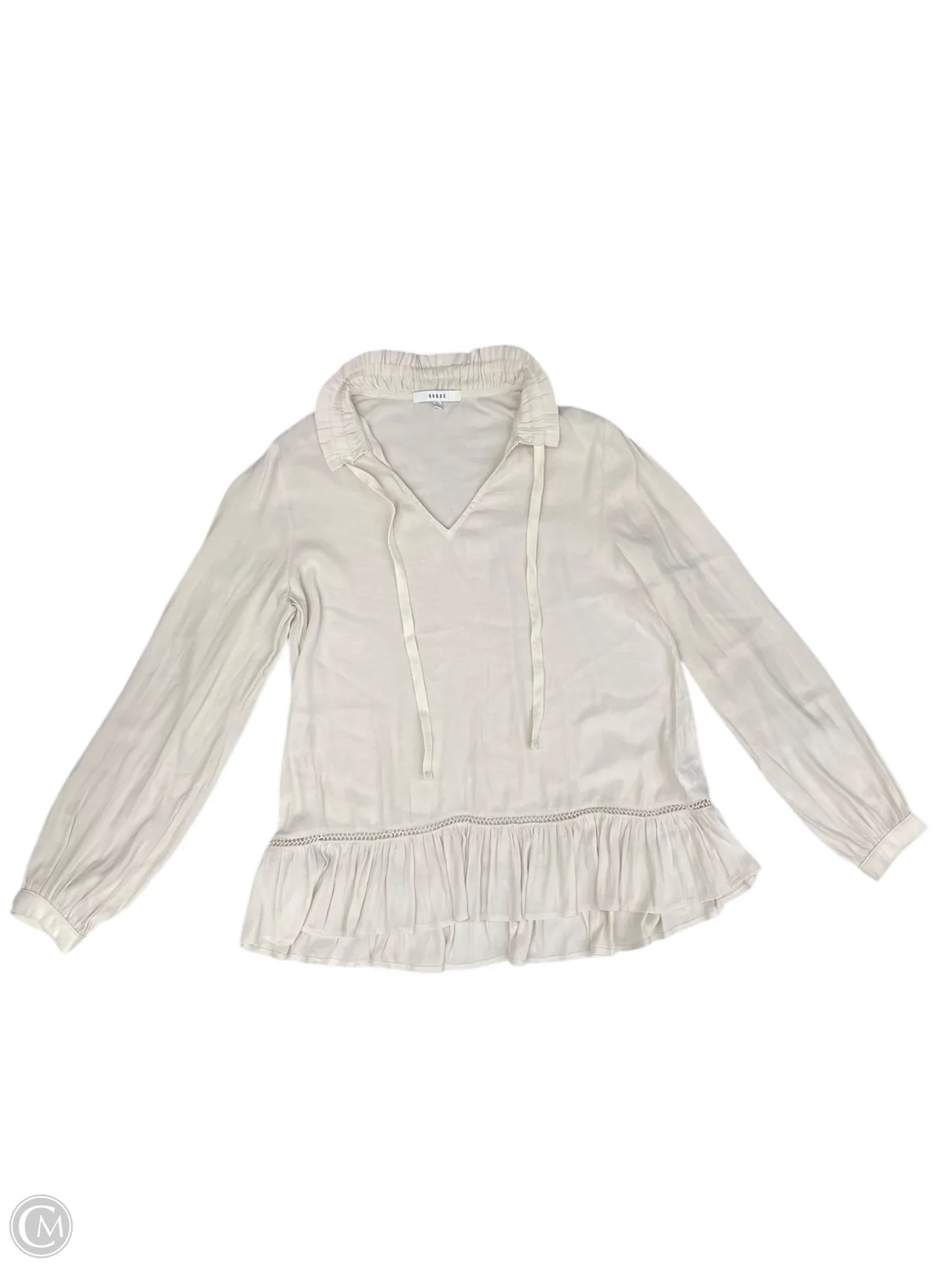 Top Long Sleeve By Ro & De In Ivory, Size: Xs