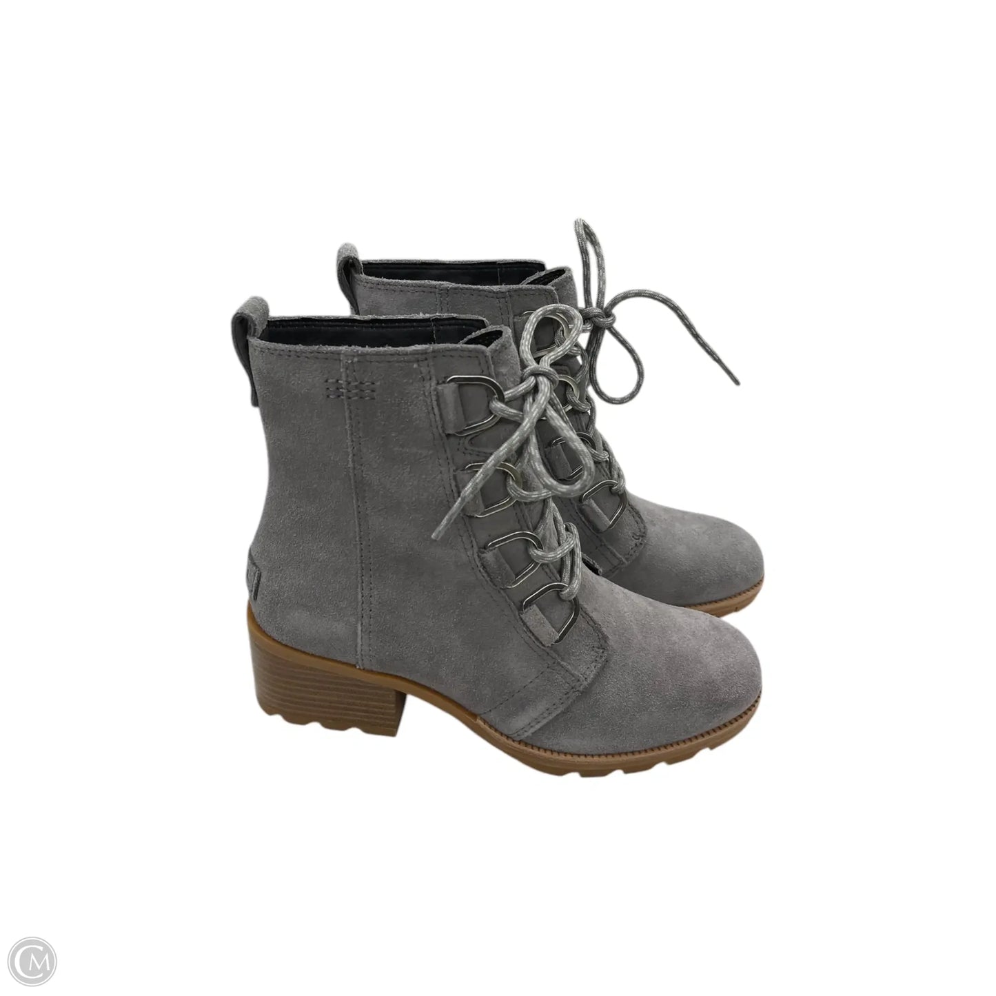 Boots Ankle Heels By Sorel In Grey, Size: 7.5