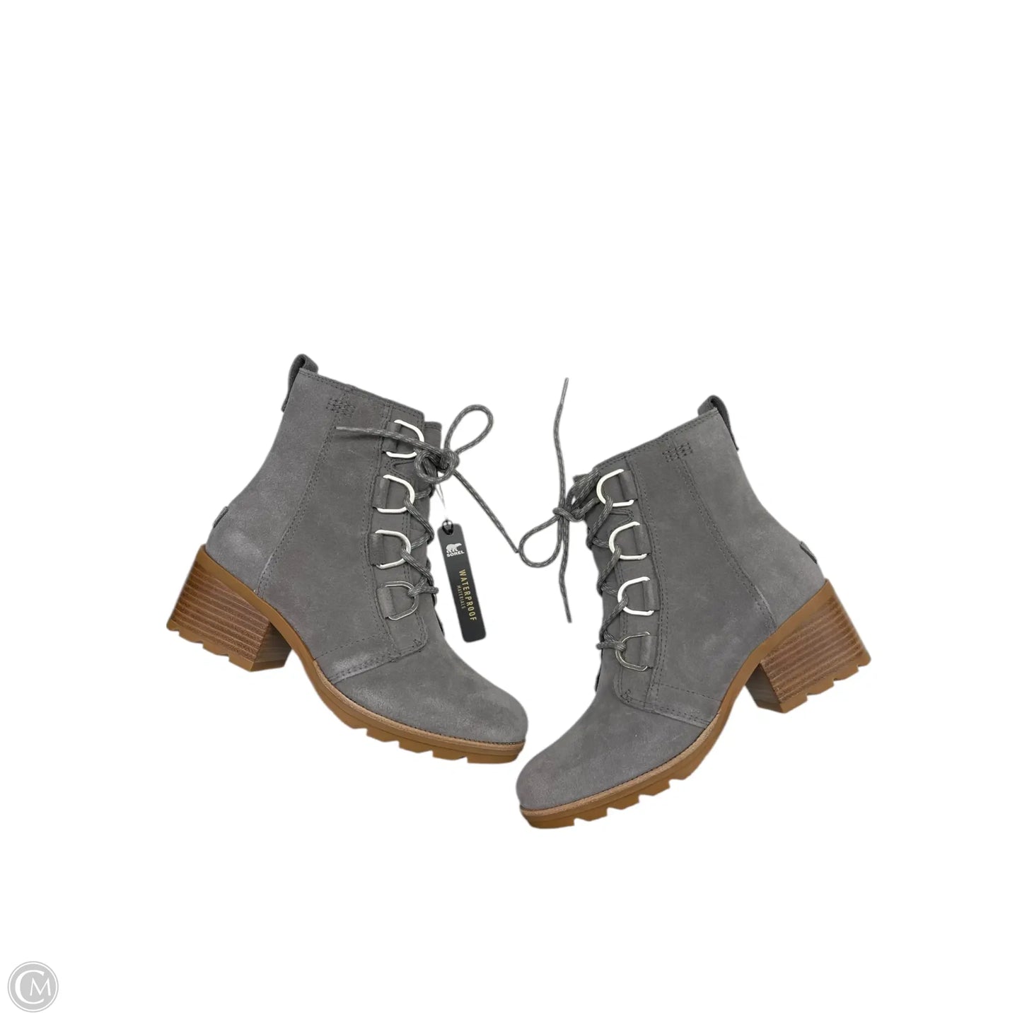 Boots Ankle Heels By Sorel In Grey, Size: 7.5