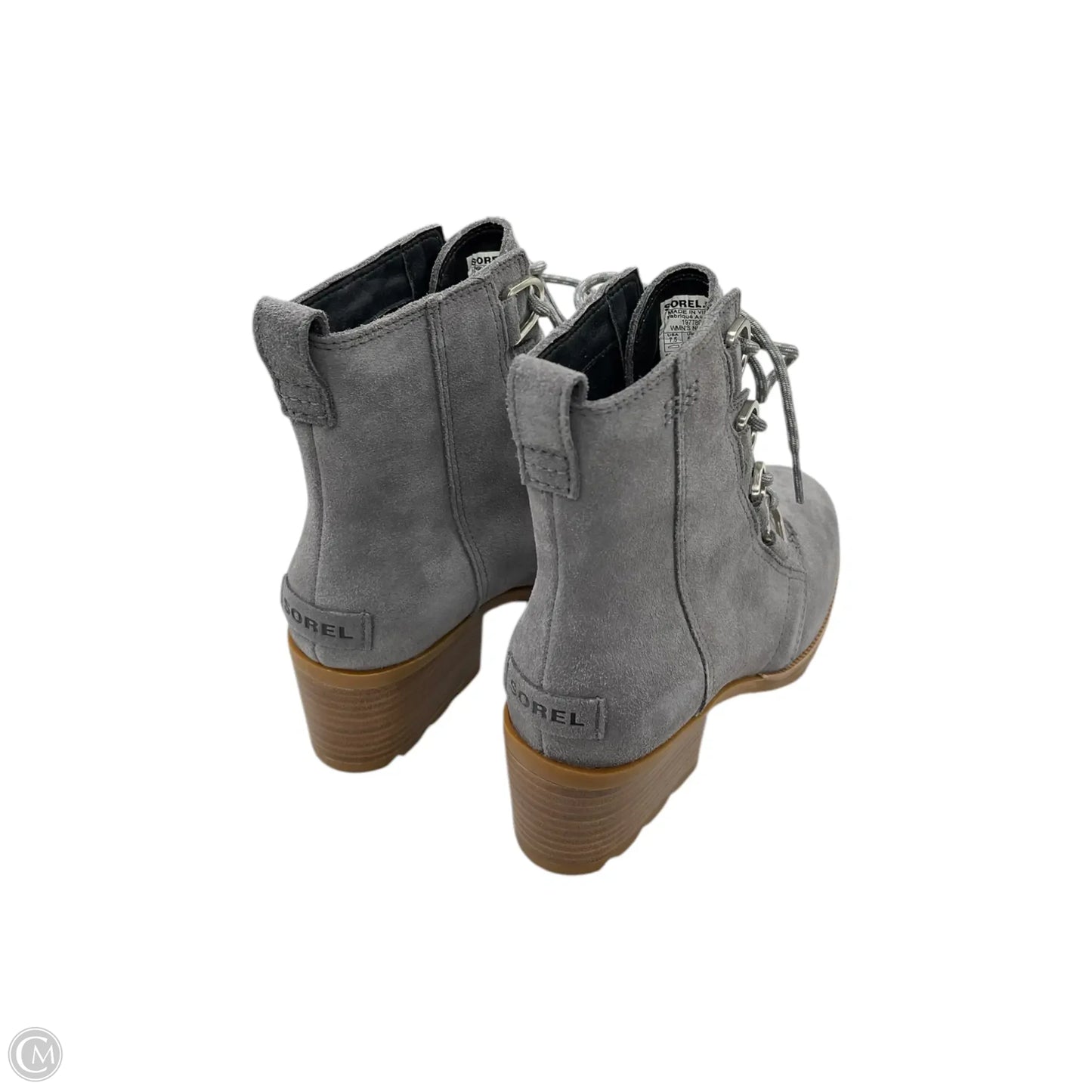 Boots Ankle Heels By Sorel In Grey, Size: 7.5